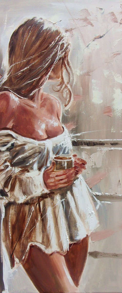 " MORNING LIGHT WITH COFFEE " by Monika Luniak