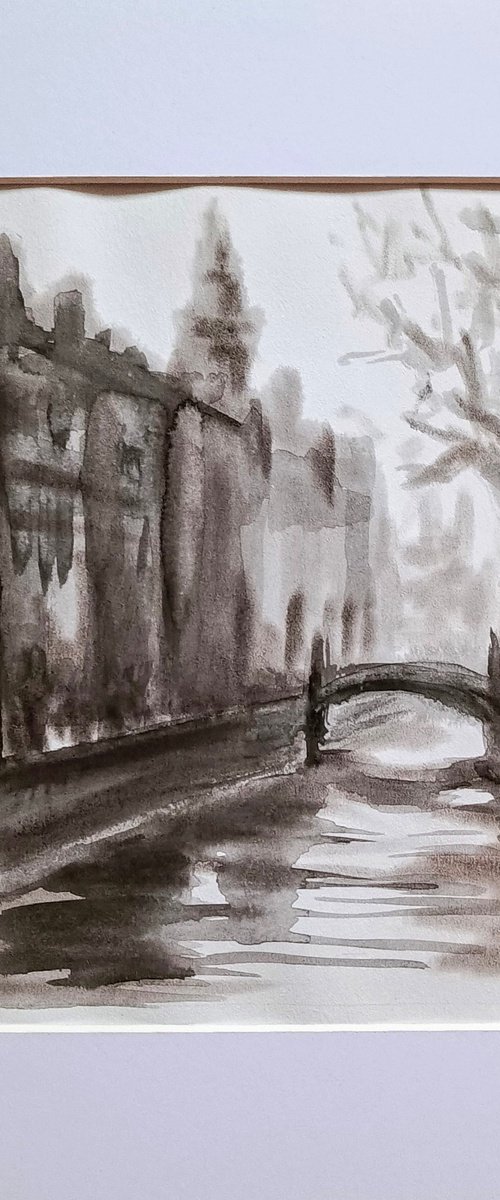 Ink Landscape City streets by Anastasia Art Line