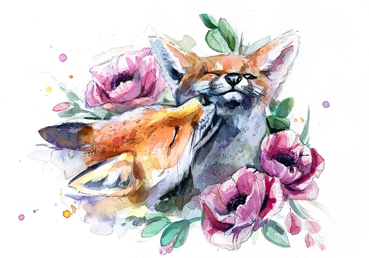 Fox tenderness by Belyaeva Oleksandra