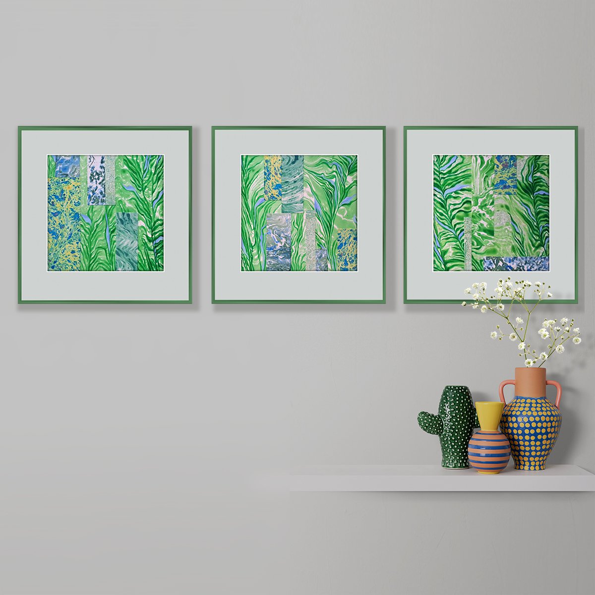 Rainforest Sonata, Set Of 3 By Mariia Raskin, 30 X 10, Artwork For Sale On Artfinder