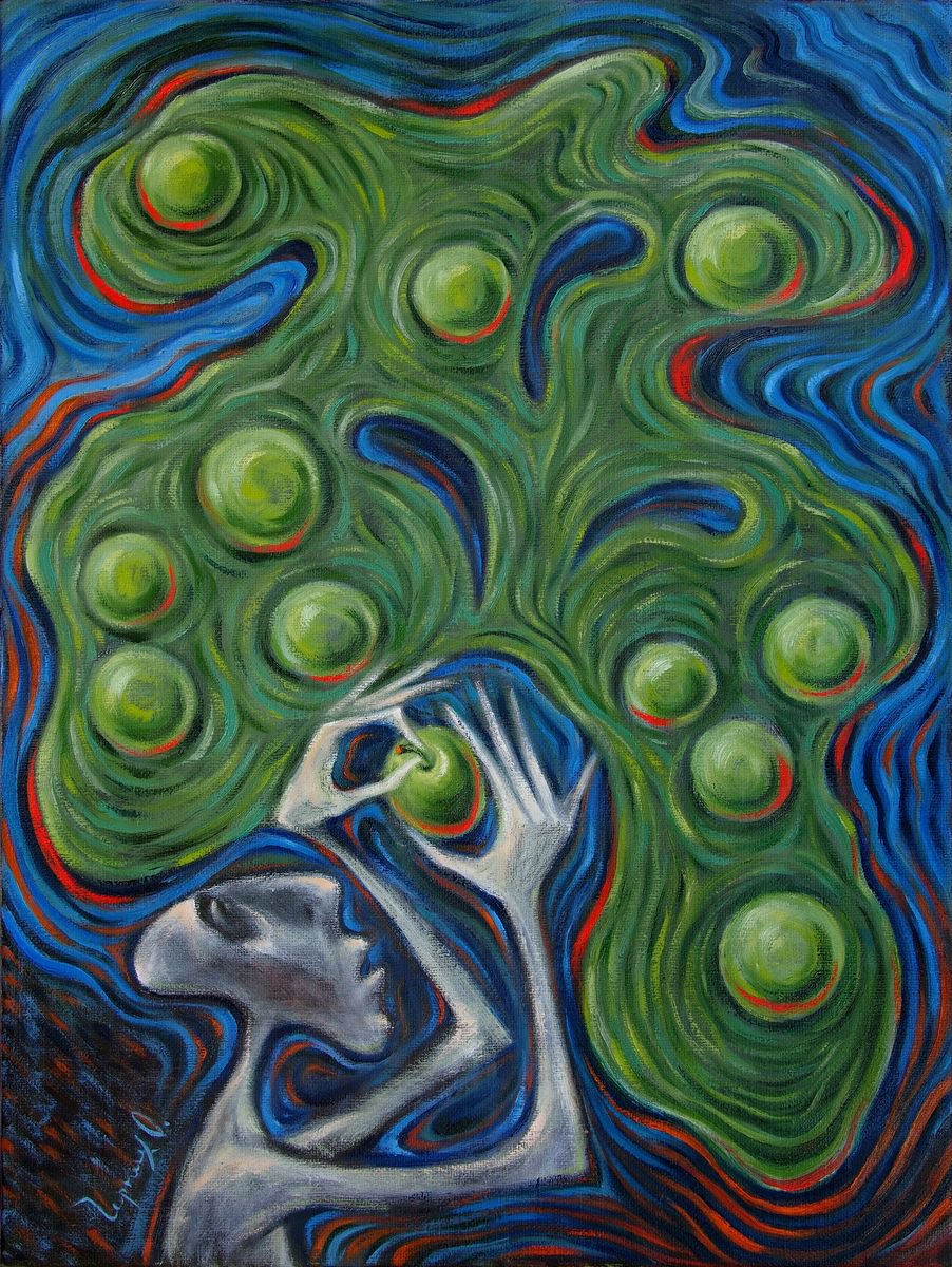 Apple Tree. 2017. Canvas, oil. 80x60 cm by Oleg Chernykh