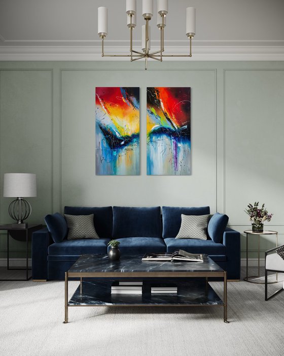 Fire and Ice (diptych)