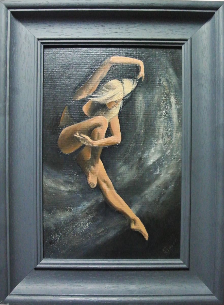 Ballet Study, Ballerina, Dance, Framed and Ready to Hang by Alex Jabore Paintings and Prints
