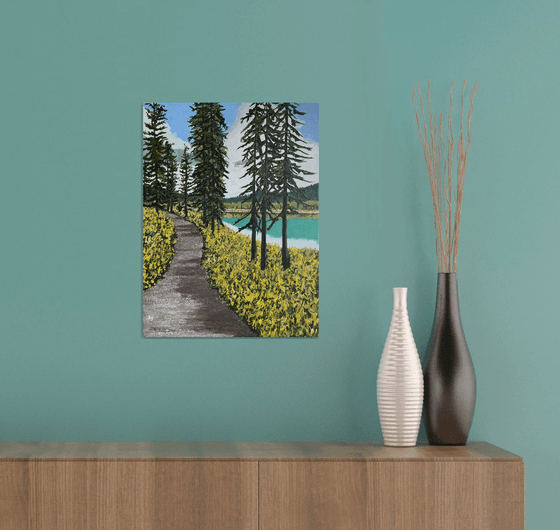A Path Through Golden Flowers