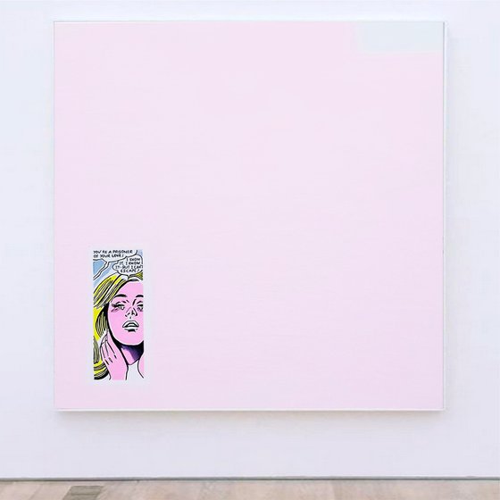 Prisoner of Love (Pink abstract Popart painting)