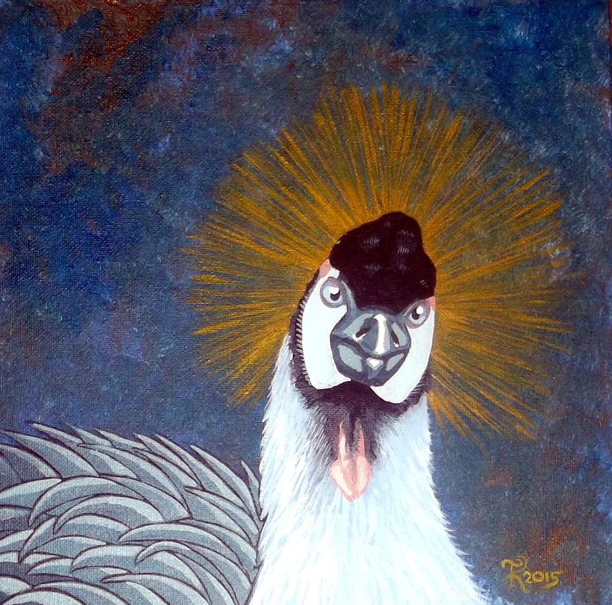 Grey Crowned Crane by Terri Kelleher