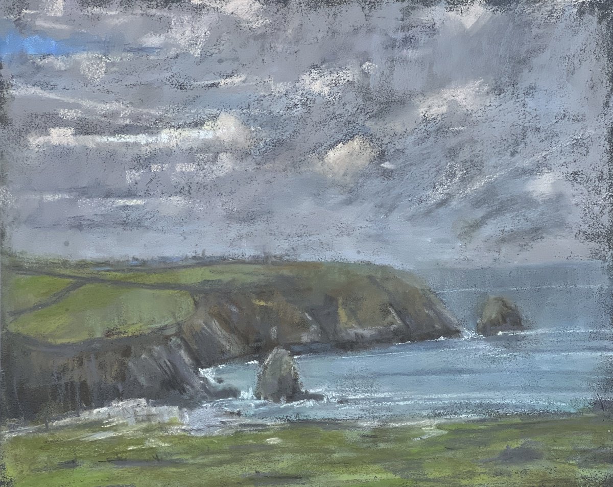 Storm over Tintagel by Louise Gillard