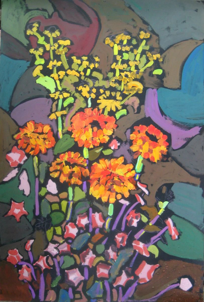 Flowers, 50x70 cm by Nastasia Chertkova