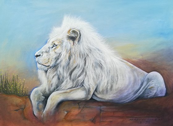 Ali Awaits (White Lion) 2022