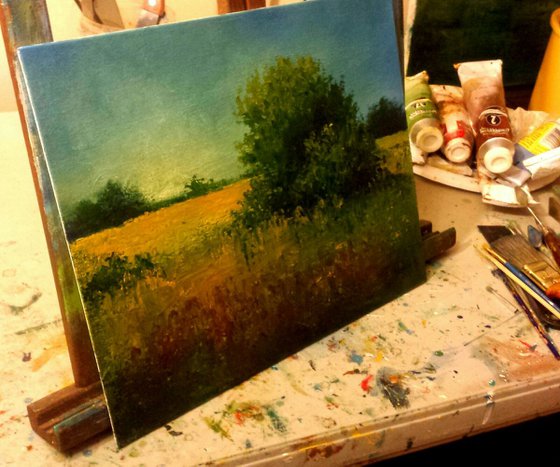 End Of Summer Oil Painting