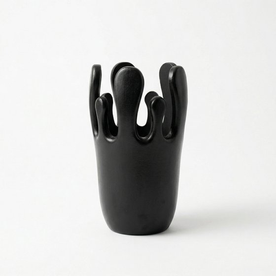 Crown Vase Black