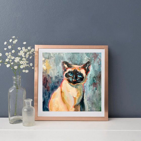 Siamese Cat with Azure Eyes