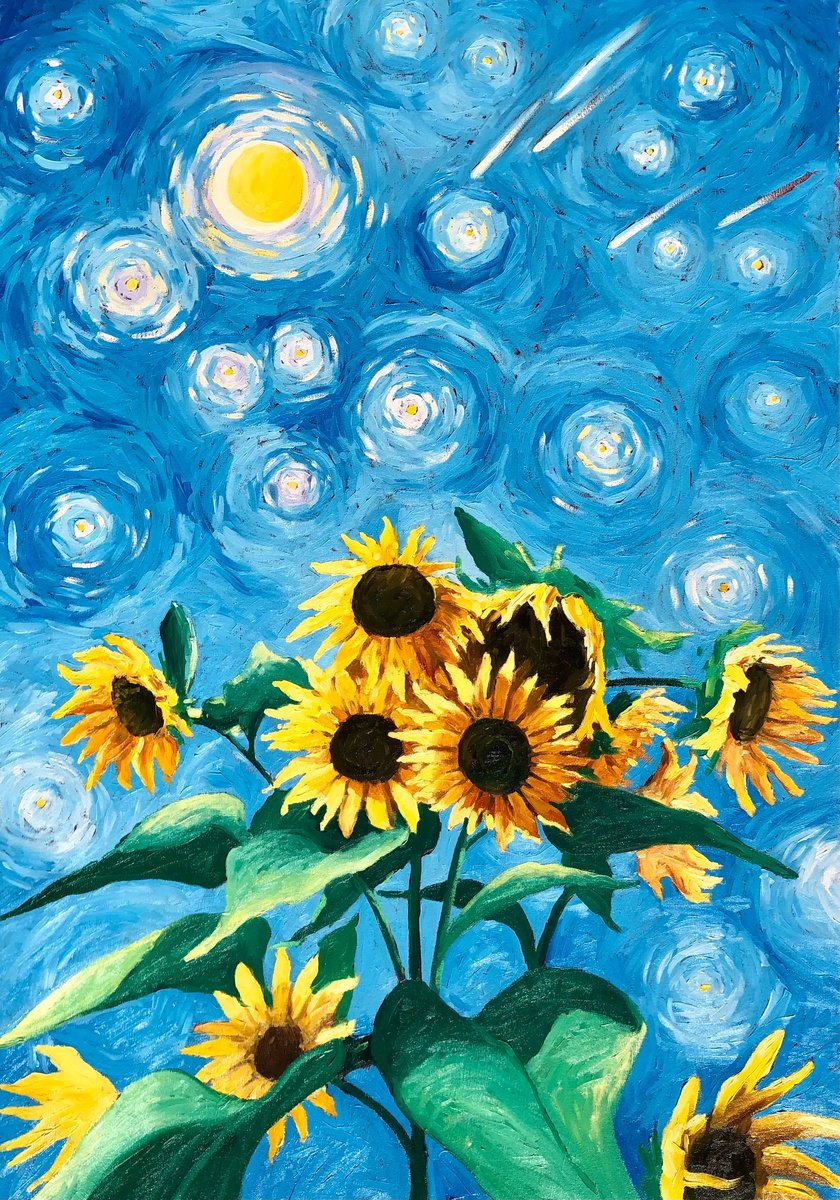 Ukrainian sunflowers 100-70cm by Volodymyr Smoliak