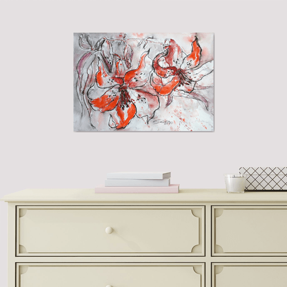 Tiger Lilies 03 /  ORIGINAL PAINTING