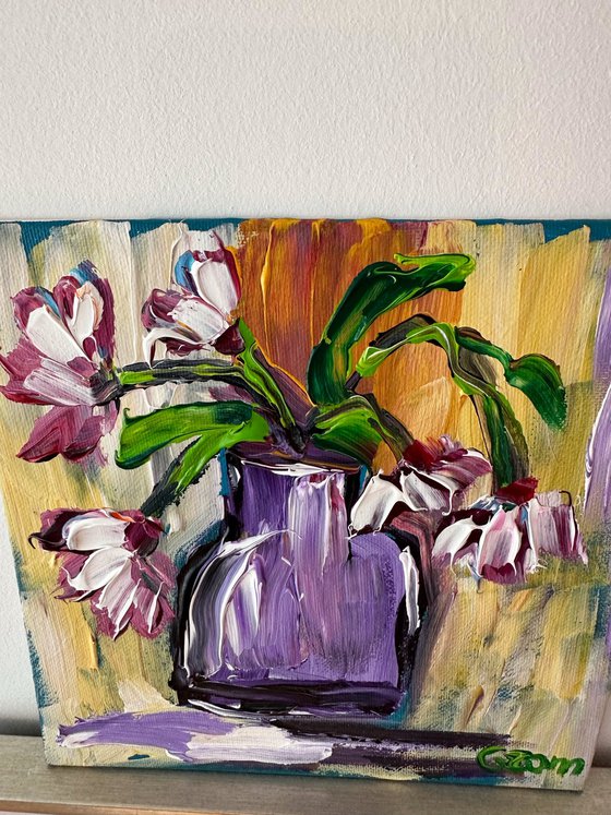 Abstract flowers acrylic
