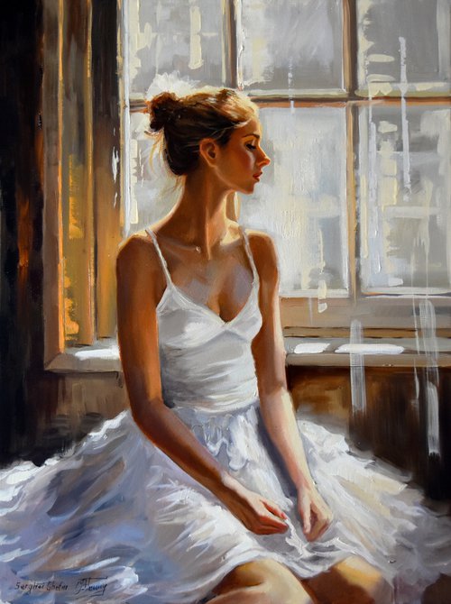 A ballerina at the window by Serghei Ghetiu