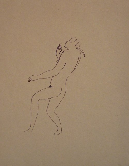The nude, life sketch, 16x20 cm by Frederic Belaubre