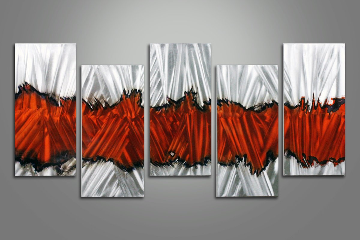 Abstract Painting By Dong Su, 64 X 25, Blazing Horizon, Original Artwork