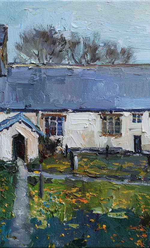 Reserved for Jonathon - St Anthony Church - Original oil painting by Anastasiia Valiulina