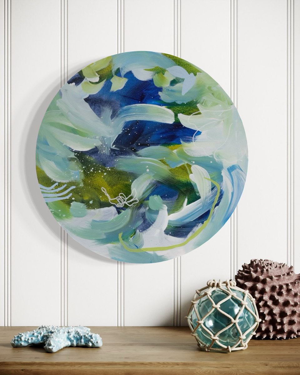 Abstract Acrylic Painting By Chantal Proulx, 12 X 12, Botanica 26, Original Artwork