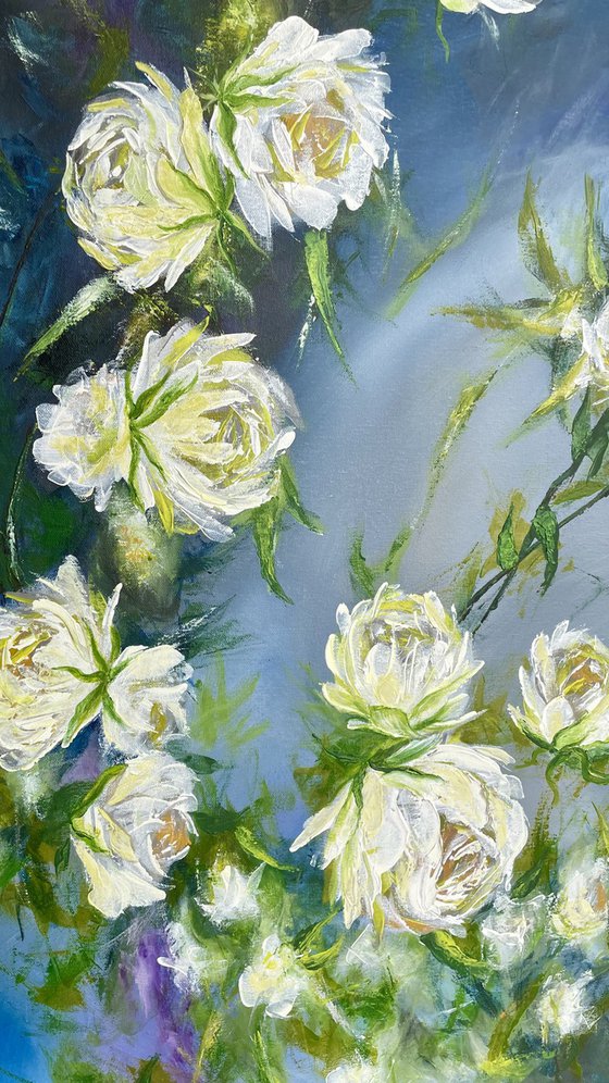 “Whispers of light” Large Abstract Painting