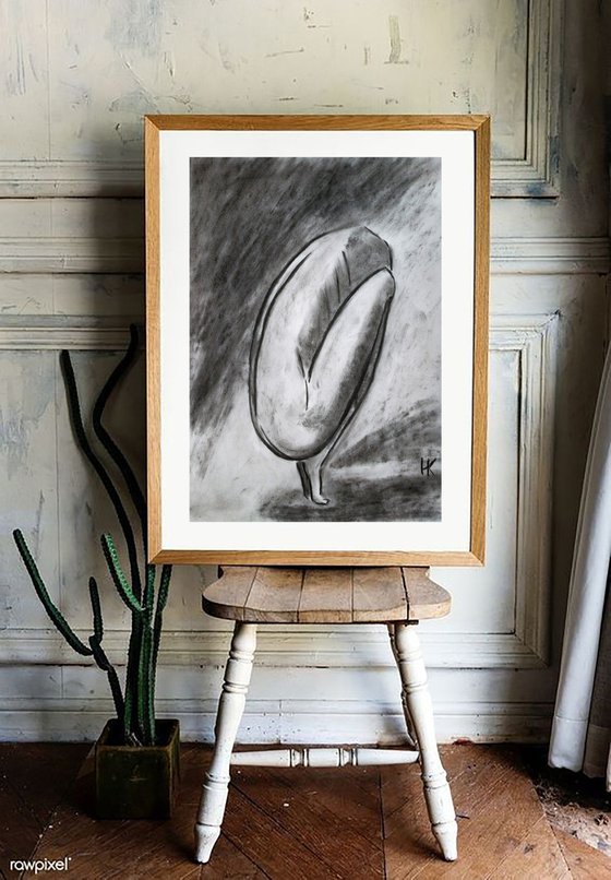 Female Nude charcoal art