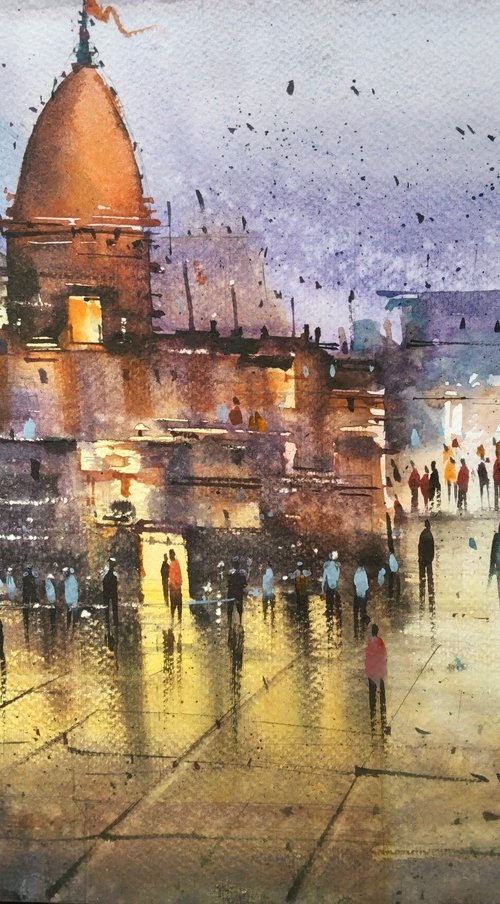 Benaras Ghat by Saheb Mondal