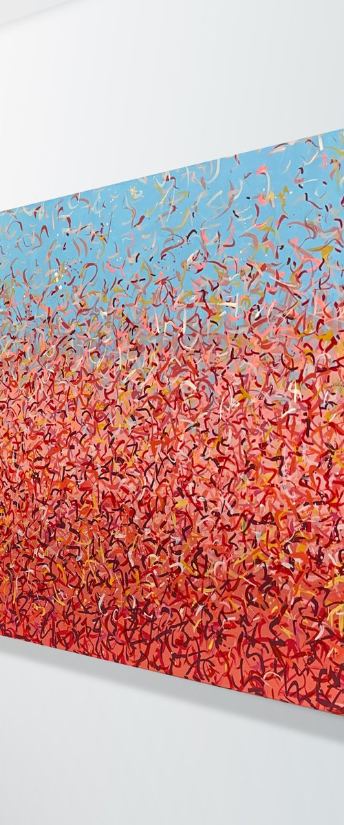 Oondiri Lands 152 x 76cm acrylic on canvas by George Hall