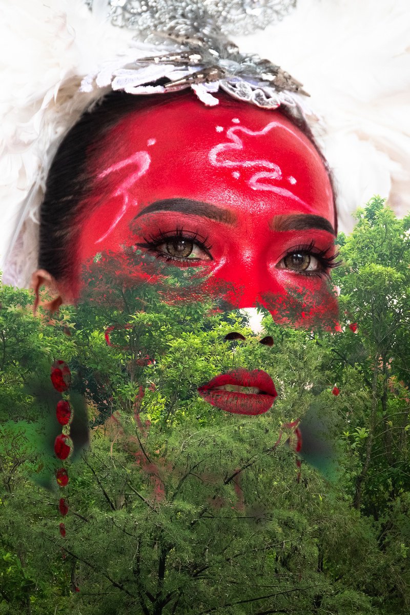 Surrealistic Portrait Photograph By Sergio Capuzzimati, 16 X 24", Whispering Leaves, Original Artwork