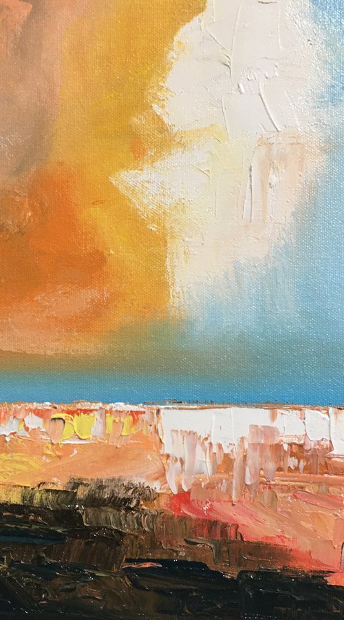 Geometric Sunset by Timea  Valsami