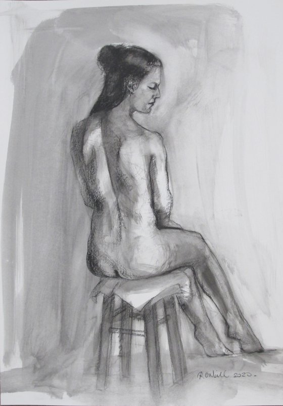 Seated female nude