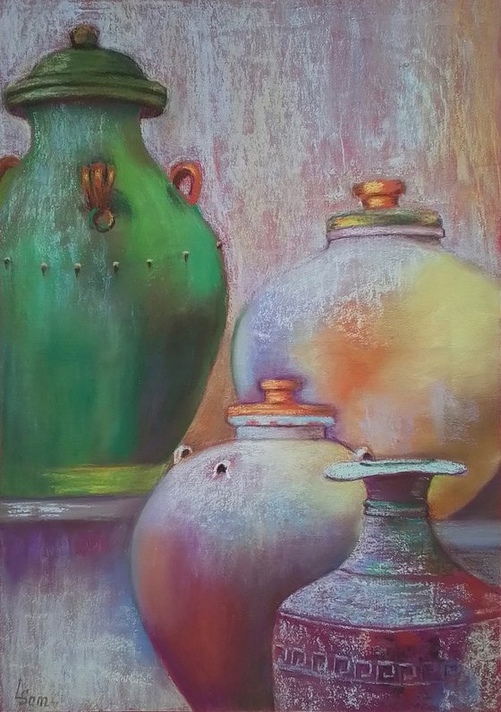 Ancient oriental jugs