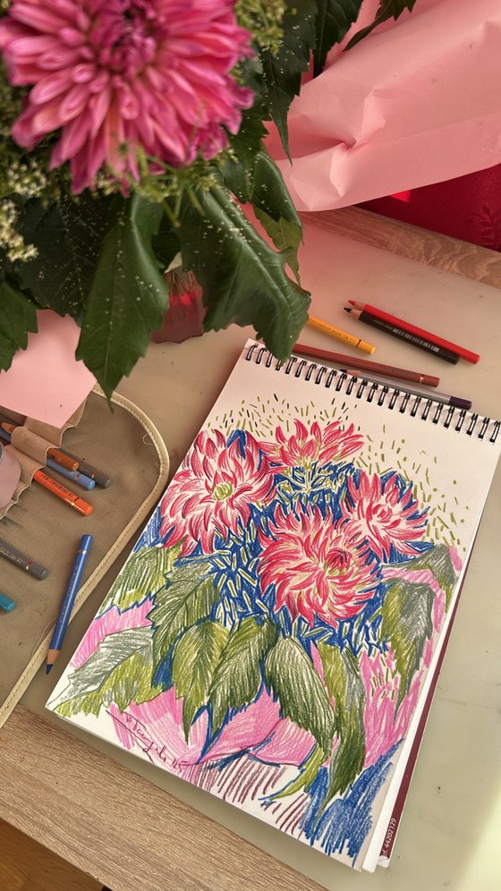 Dahlias flowers