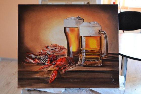 Beer with Сrayfish and Shrimp