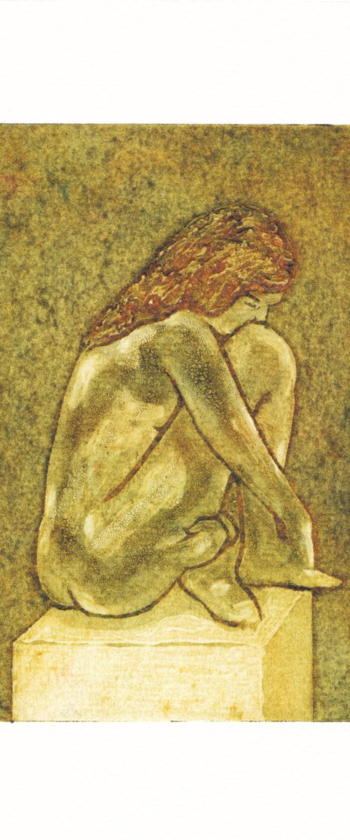 Seated female nude by Rory O’Neill