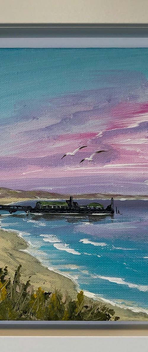Bournemouth Pier under a Pink Sky by Marja Brown