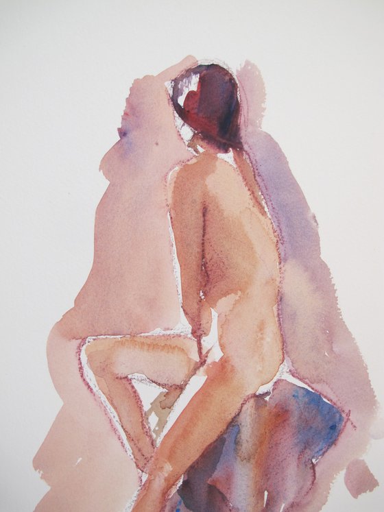 Seated female nude