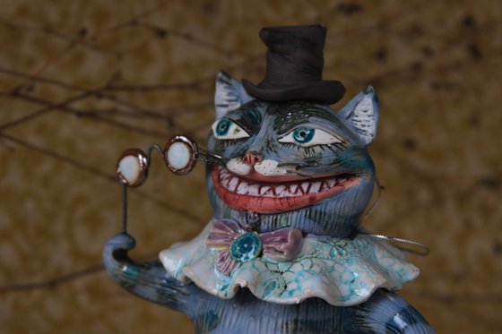 From the Alice in Wonderland. Cheshire Cat. Wall Sculpture by Elya Yalonetski