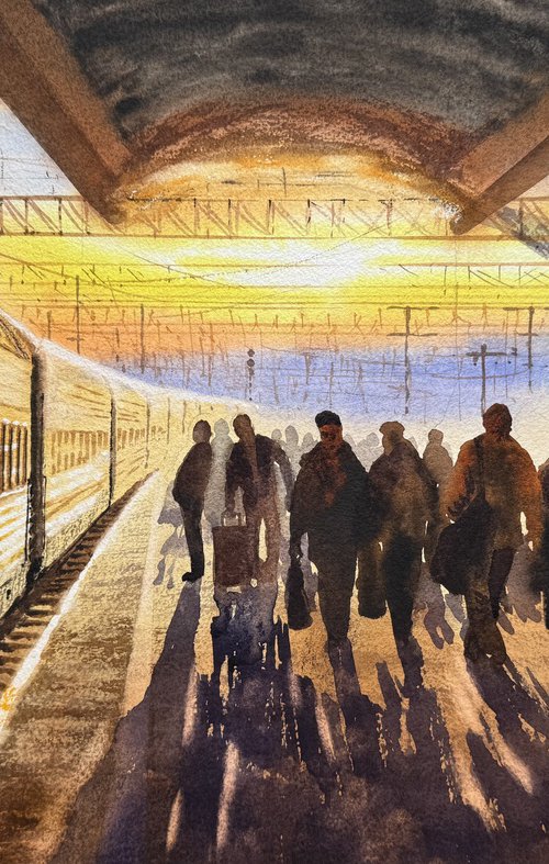 Railway station by Igor Dubovoy