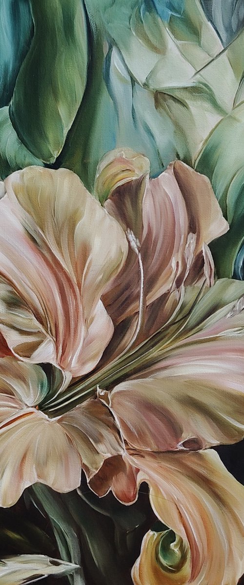 Summer garden. Lily – Pink Floral by Olga Van Dine