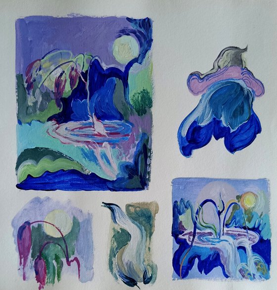 Summer landscape (diptych)