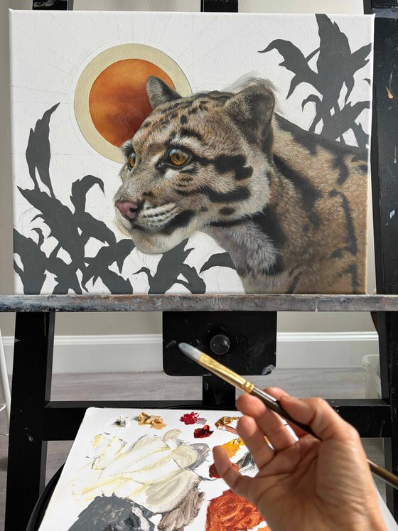 Beneath the Eclipse - Clouded Leopard