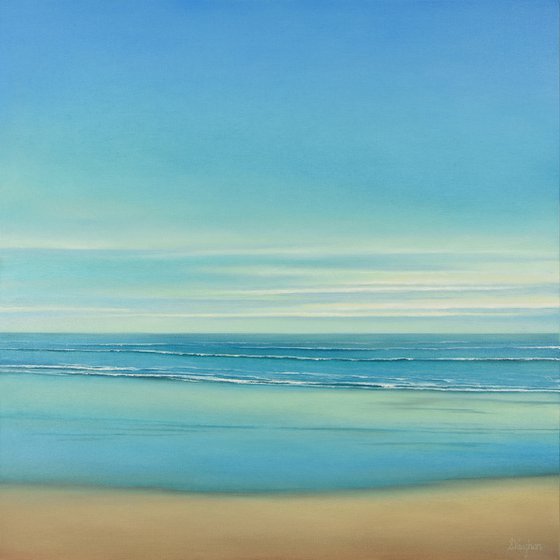 Beach Reflections - Blue Sky Seascape