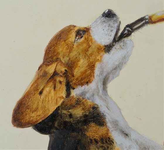 'Beagle blowing the Blues'