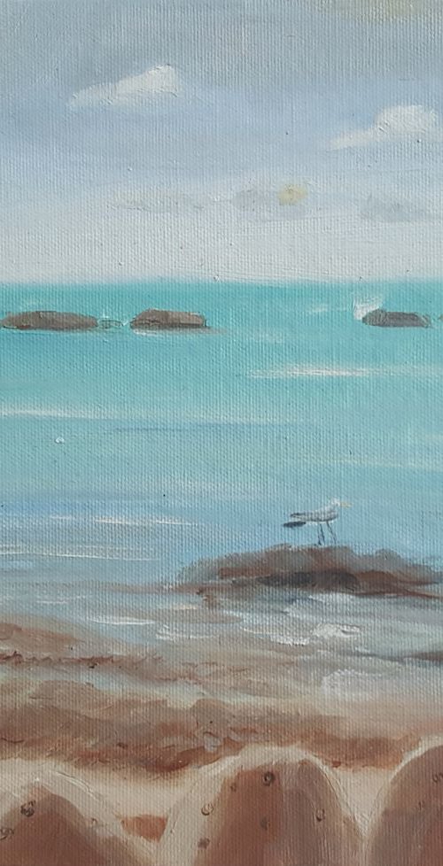 Impressionist Beach Scene 2 by Mary Stubberfield