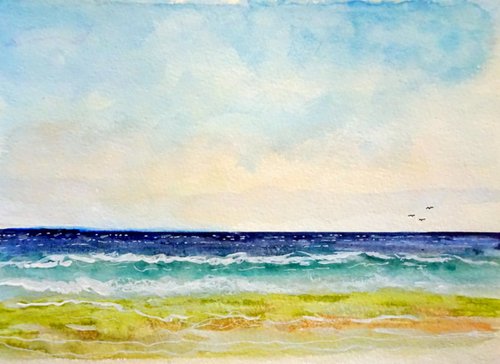 Morning Tide Seascape by katy hawk