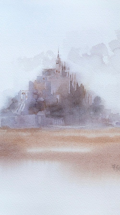 Mont Saint-Michel in the Mist by Masato Watanabe