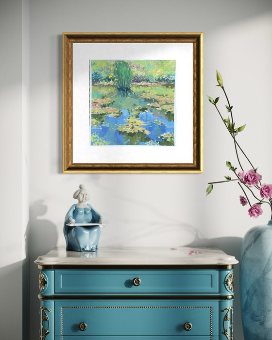 Summer pond echo
