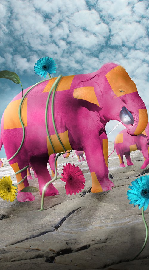 Party Stampede Pink - Small by Vanessa T Stefanova