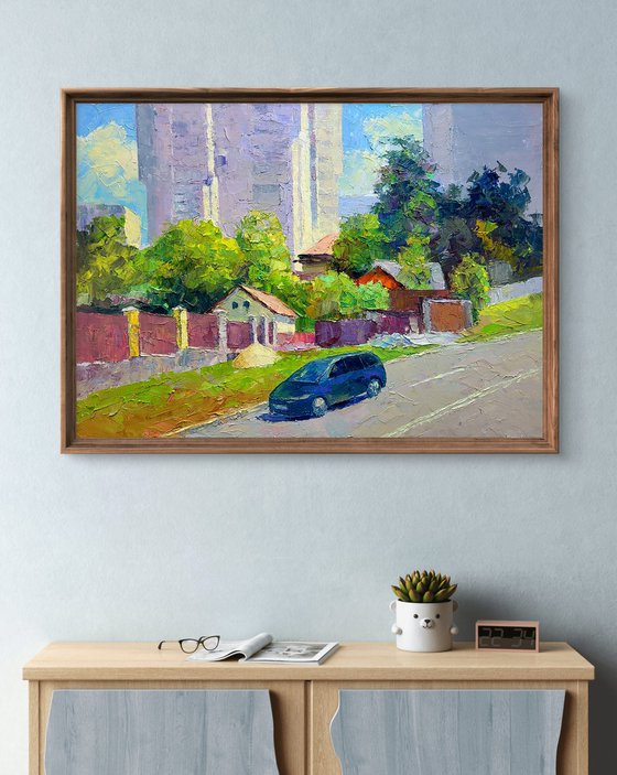 Along the city street